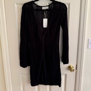 L*Space Black Knit Swim Coverup